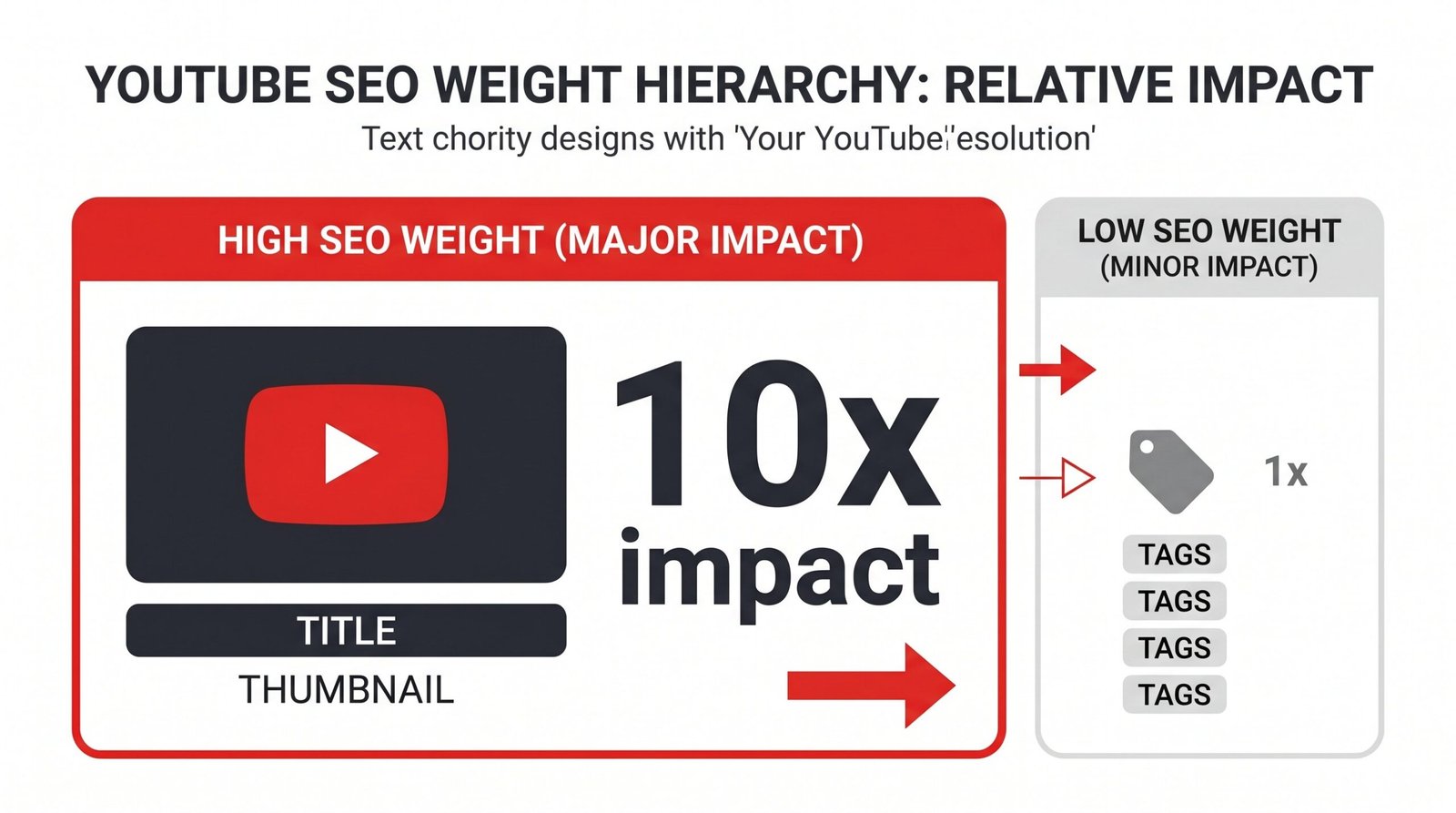 YouTube Tags Input Field in Creator Studio YouTube video upload interface showing the Tags input field in the description section with example tags entered